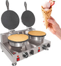 Stainless Steel 2-Head Waffle Cone Maker O253717