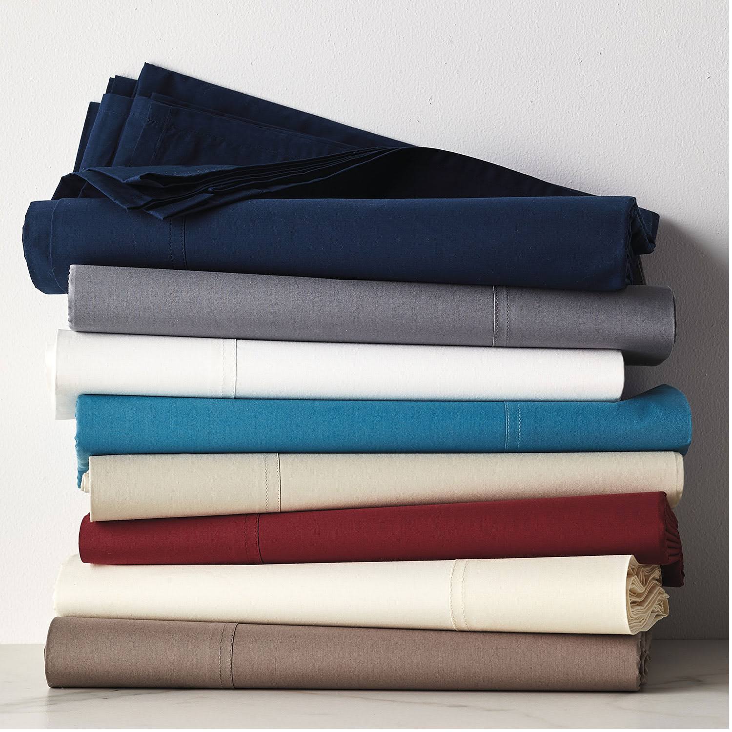 Oversized Queen Supima Cotton Percale Flat Sheet K535