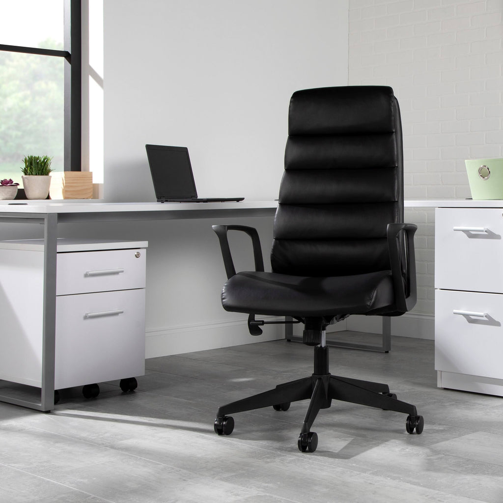 Black Bonded Leather Executive Chair K6180