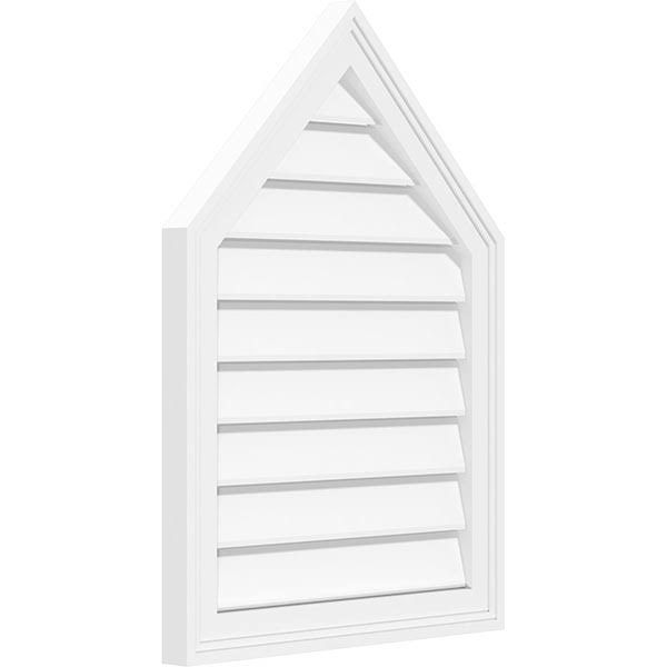 36x22W x 40x22H Peaked Top Surface Mount PVC Gable Vent J57027