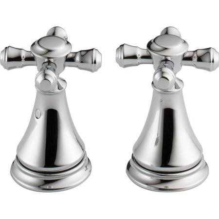 Pair of Metal Cross Handles for Bathroom Faucet in Chrome A4249