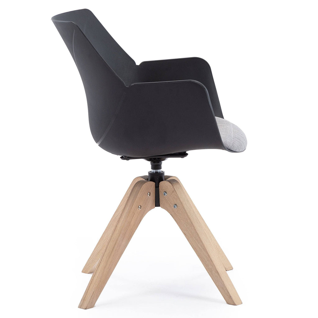 Swivel Accent Armchair Black L4367