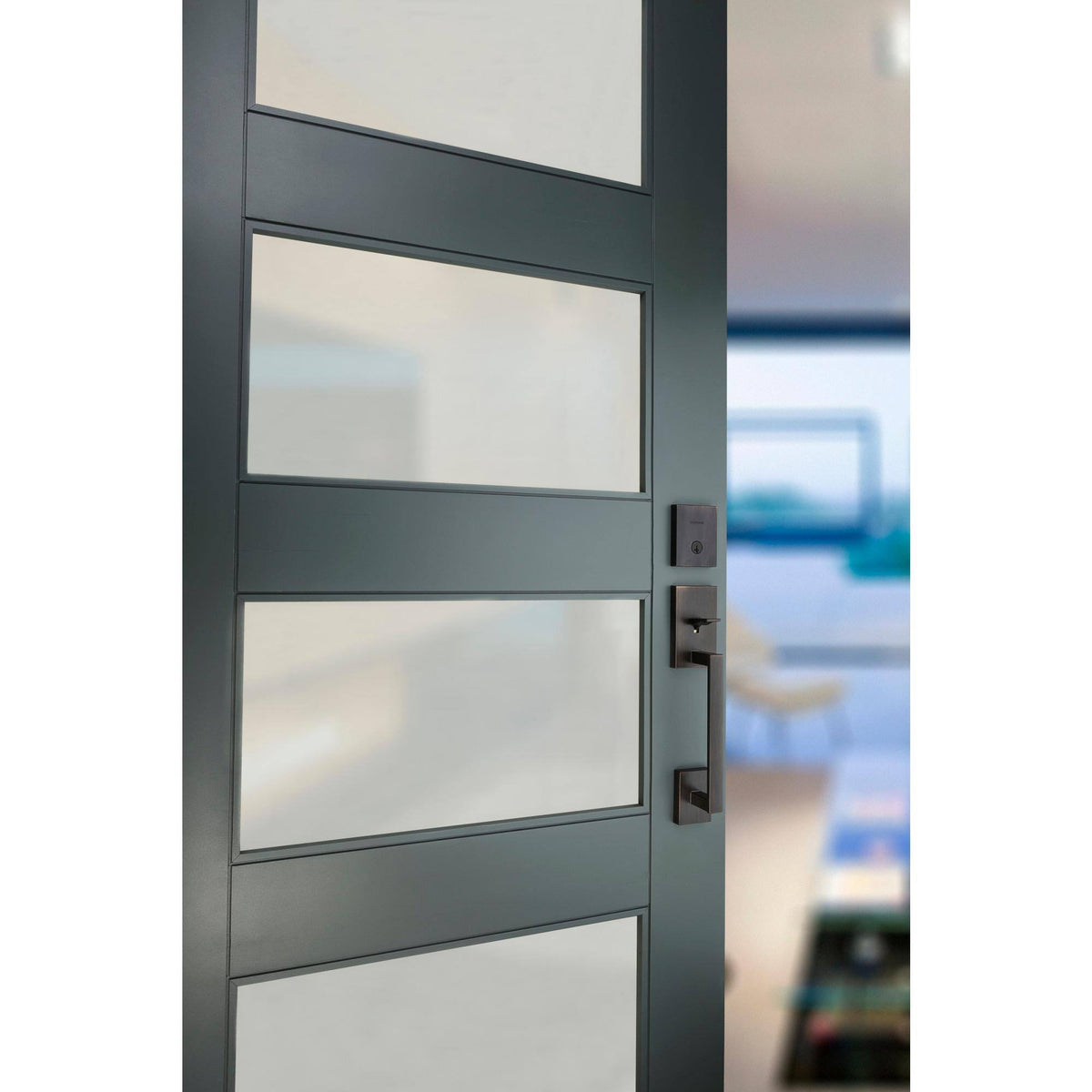 Venetian Bronze Single Cylinder Keyed Entry Handleset with SmartKey B759