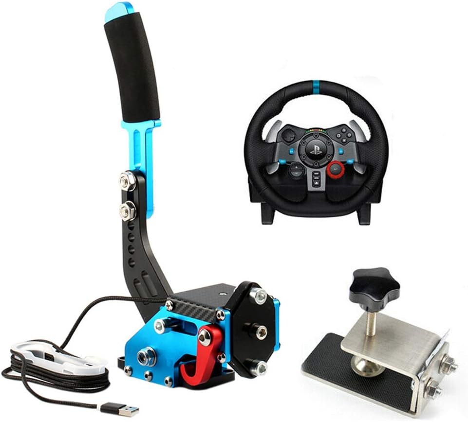Blue PC USB Handbrake for Racing Games E47926