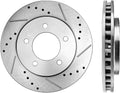FRONT 308mm Drilled/Slotted 5 Lug Rotors W22542