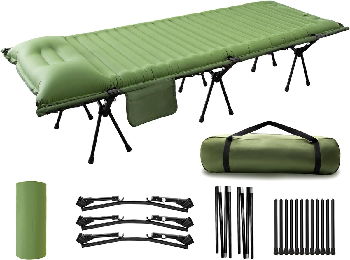 Army Green Camping Cot with Support Air Bed M46031
