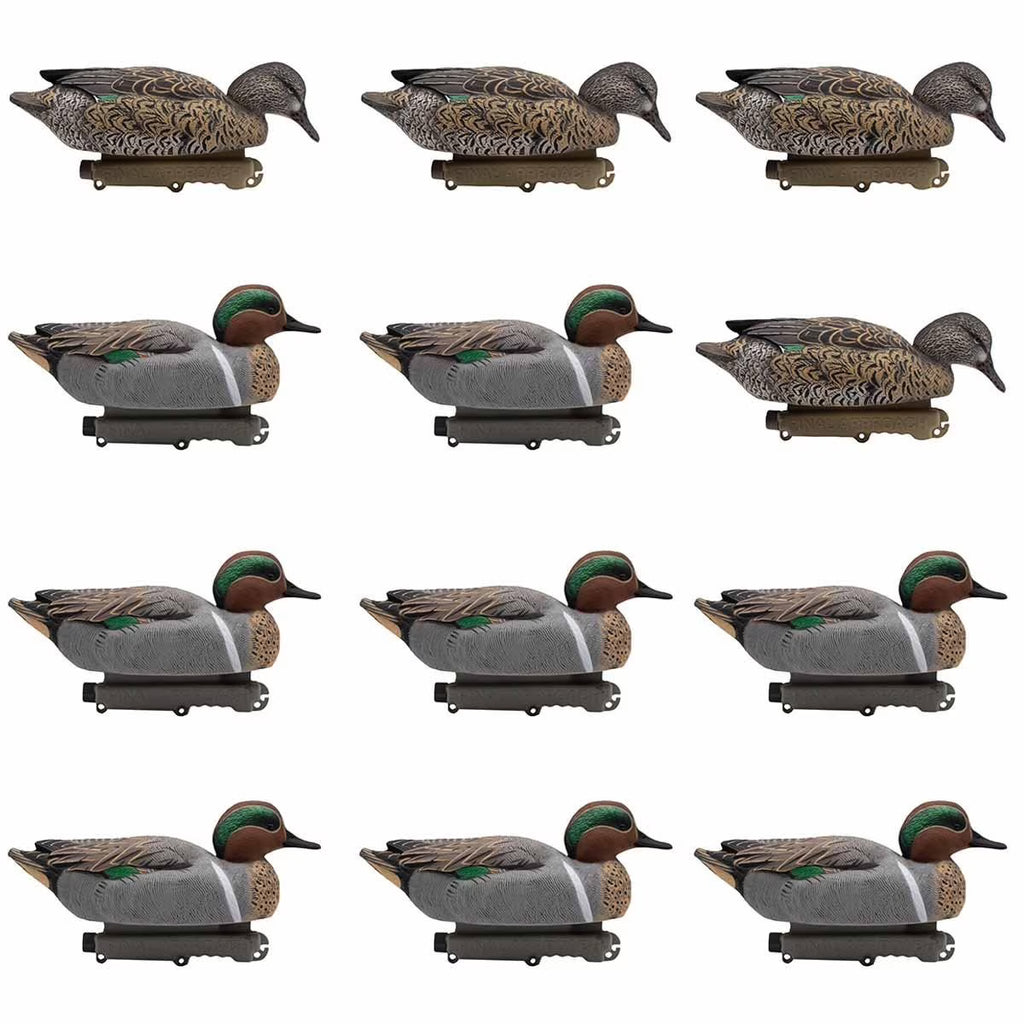 12 Pack Greenwing Teal Floater Duck Decoys H806