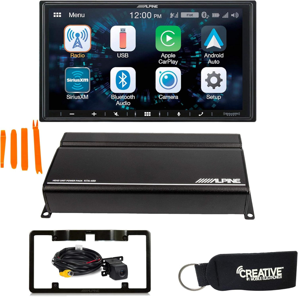 CarPlay & Android Auto Receiver with 4-Channel Amplifier and Back up Camera Z4260