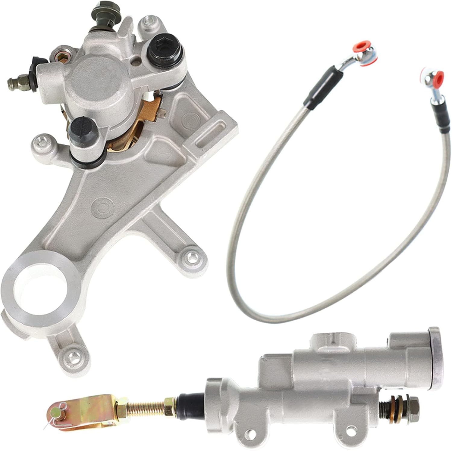 Rear Brake Master Cylinder Brake Caliper Hose Assembly Pack of 2 E53164
