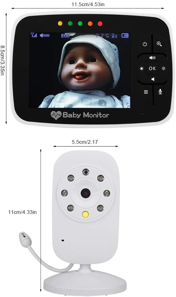 Baby Monitor with 3.5 LCD Display, IR Night Vision, 2 Way Audio Talk T504636