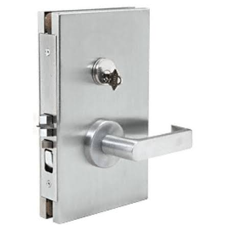 Satin Anodized Center Lock with Deadlatch S93834
