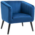 Blue Velvet Accent Armchair Y169015