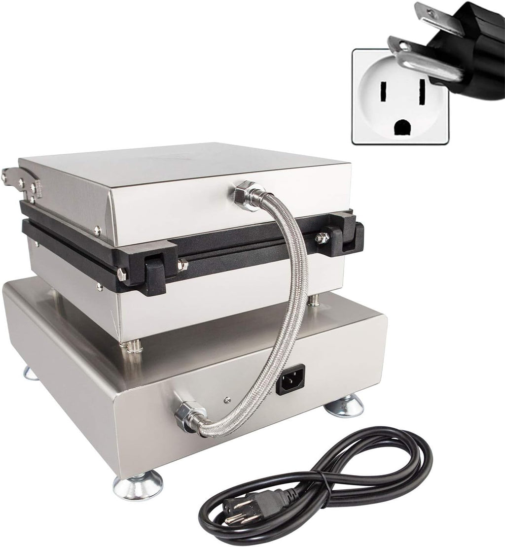 Belgian Waffle Maker, Stainless Steel Nonstick, 110V (4 X Squares) P73268