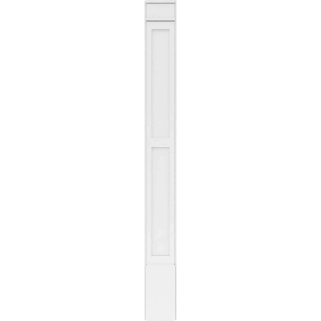 Two Equal Flat Panel PVC Pilaster with Standard Capital & Base (Pair) C103690