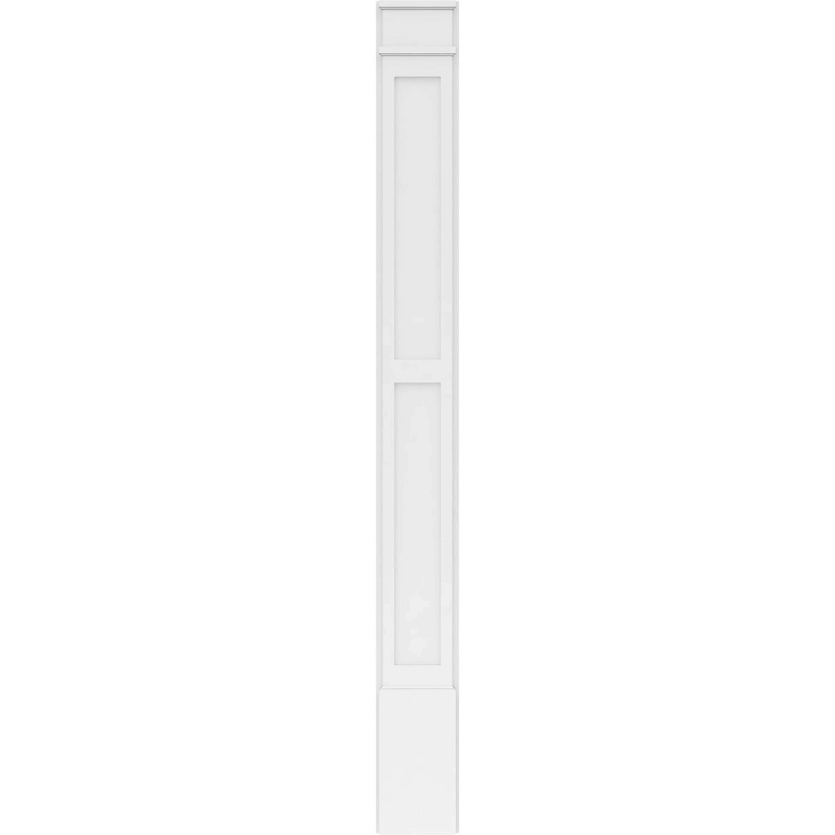 Two Equal Flat Panel PVC Pilaster with Standard Capital & Base (Pair) C103690