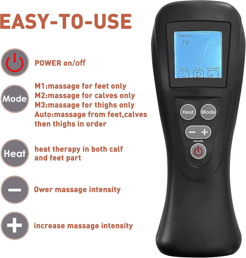 Arms Leg Massager with Heat Function, Foot Massager with 4 Modes 4 Intensities V445759