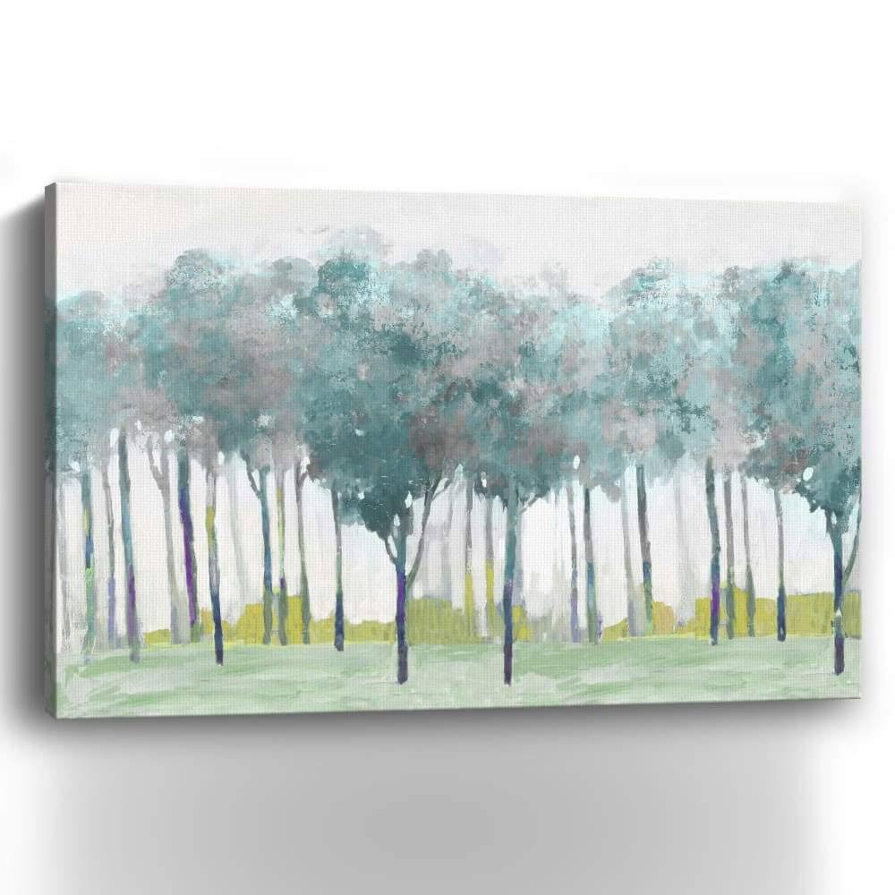 Teal Silver Canvas Giclee Z96819