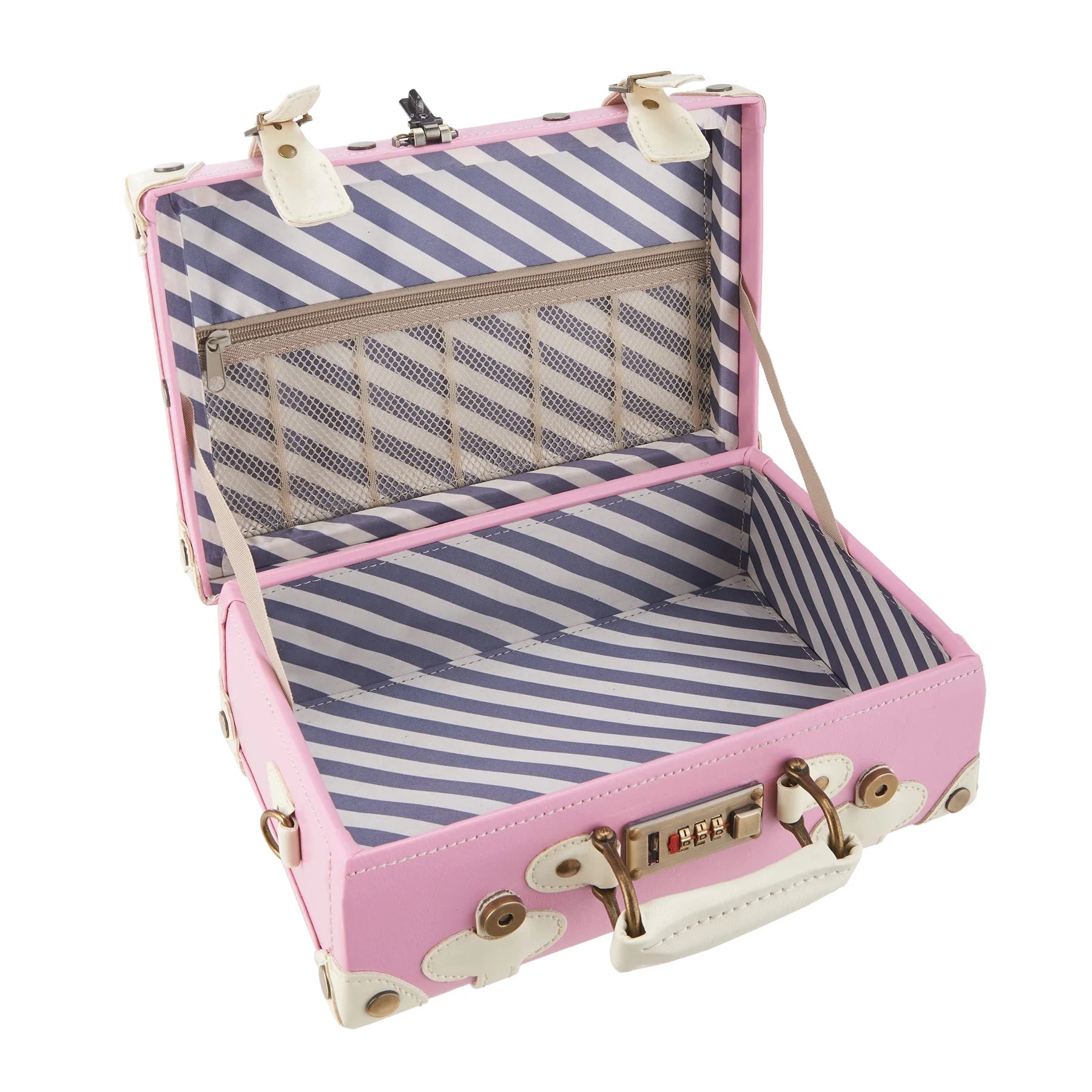 Vintage Hard Shell Suitcase Set with Spinner Wheels TSA Lock and Carry On Briefcase F800955