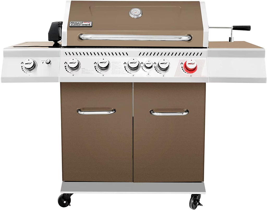 5-Burner Propane Gas Grill with Rotisserie Kit C765048