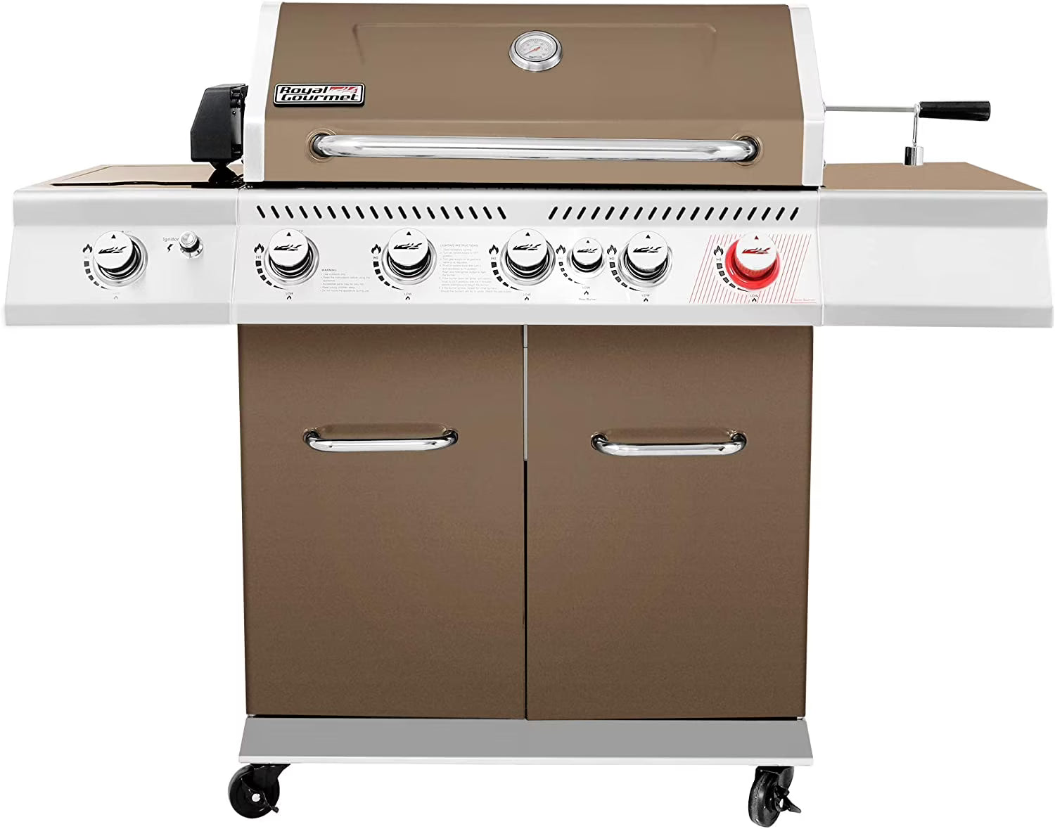 5-Burner Propane Gas Grill with Rotisserie Kit C765048