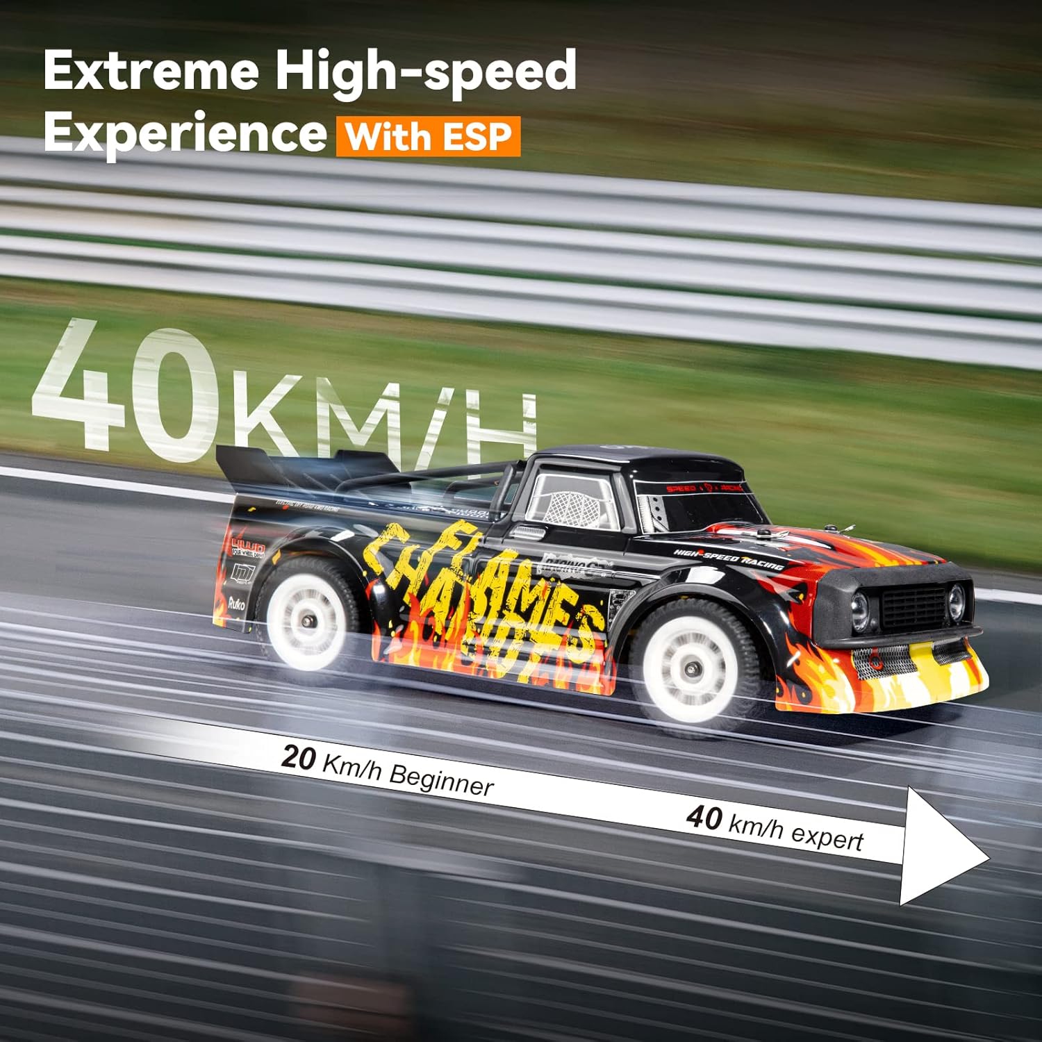 1/16 2.4Ghz 4WD RC Rally Racing Car with Headlights Y398754