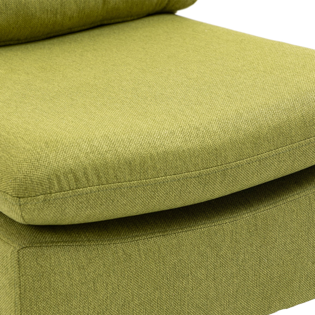 Olive Velvet Oversized Armless Chair O824642