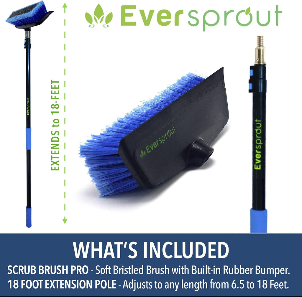 5-to-12 Foot Scrub Brush with Rubber Bumper V23025