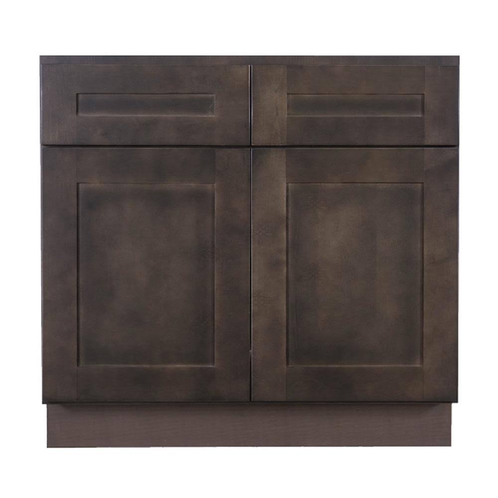 Vintage Charcoal Sink Base Cabinet with 2 Doors D5088