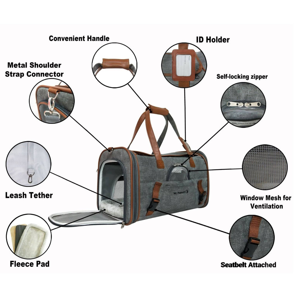 Airline Approved Soft Sided Pet Carrier Tote X4662