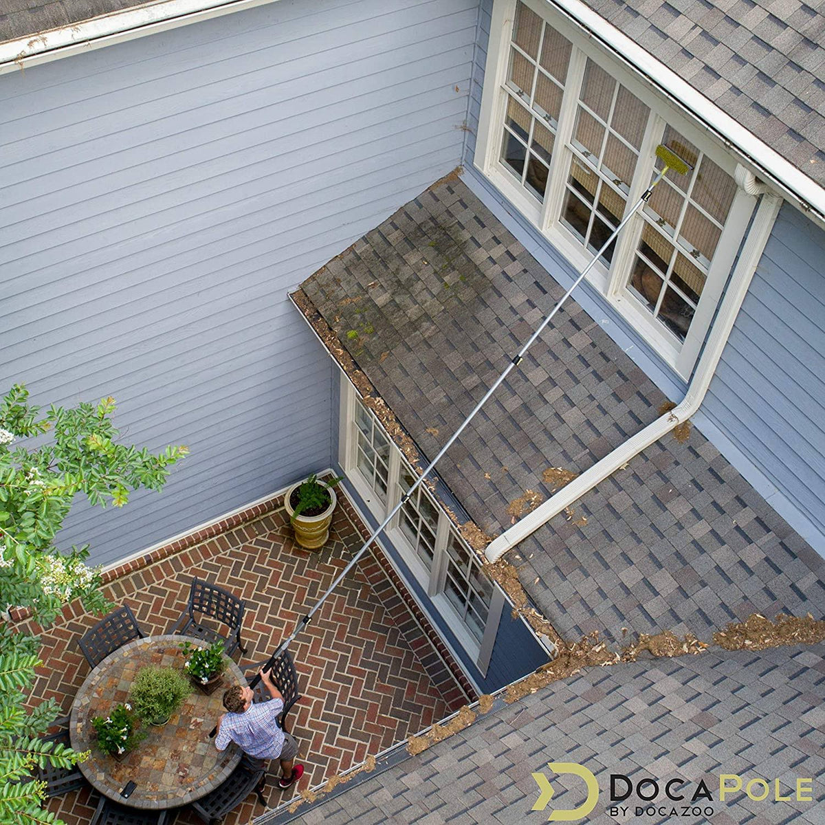 7-30 Foot Extension Pole with Squeegee and Window Washer Q1185