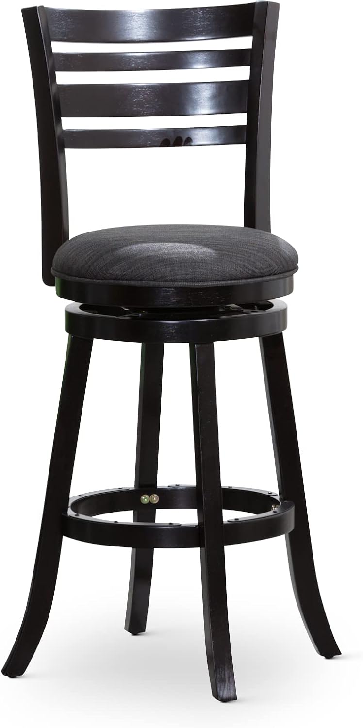 Charcoal Fabric Swivel Stool, 24" Counter Height D788668