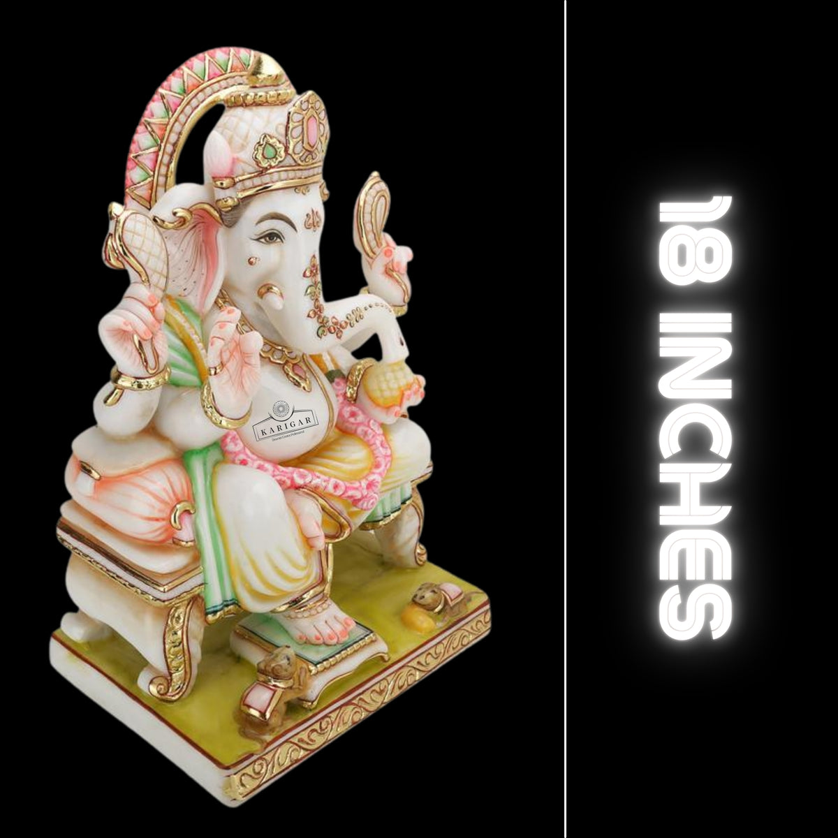 White Marble Ganesha Statue G69425