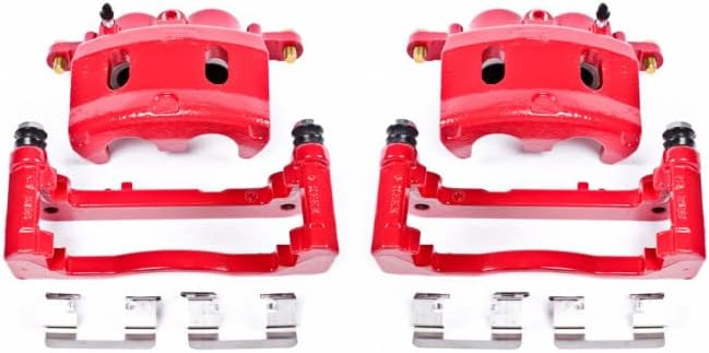 Red Brake Calipers for Chevy Silverado 1500 Front Pair C2289