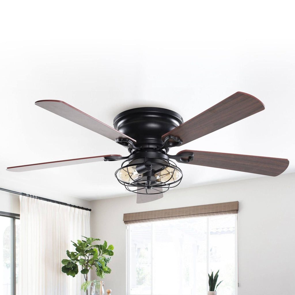 Matte Black Ceiling Fan with Light Kit O20717