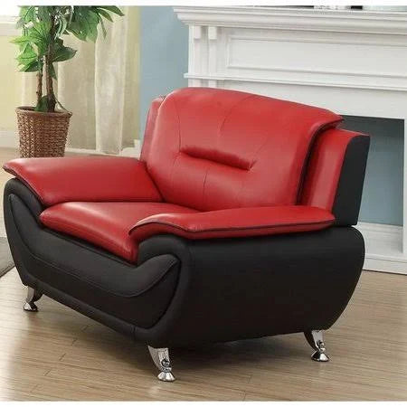 Black/Red Upholstery Club Chair V673274