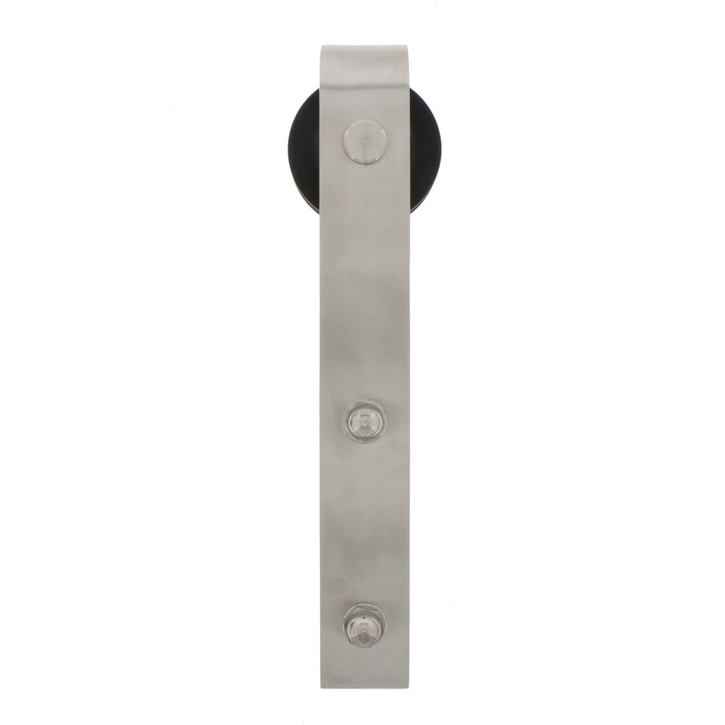 120x22 Bent Strap Barn Door Hardware Kit, Satin Nickel Y37956