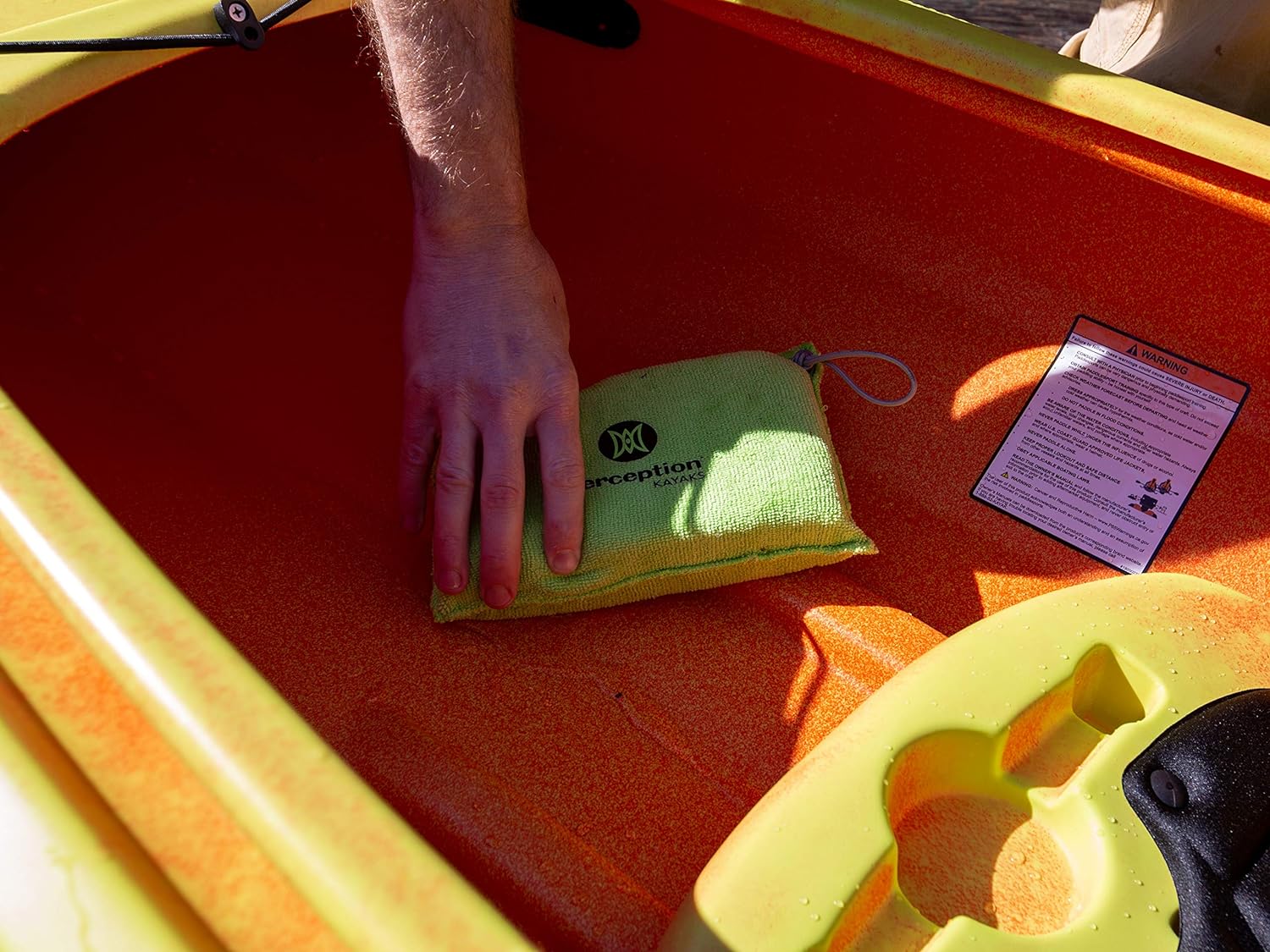 Yellow Kayak Water Absorbing Sponge O2313