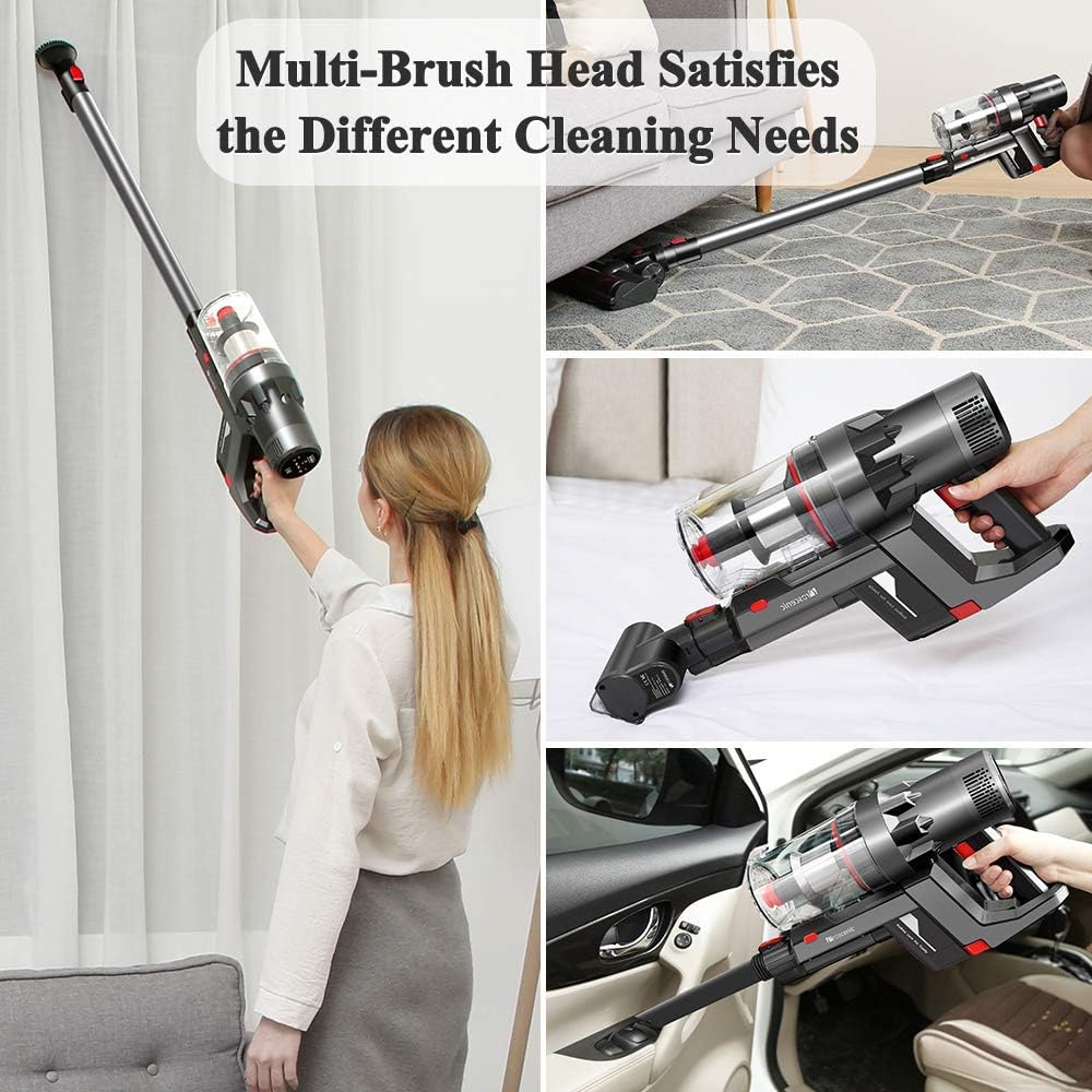 Cordless Stick Vacuum with Removable Battery, Gray O19654
