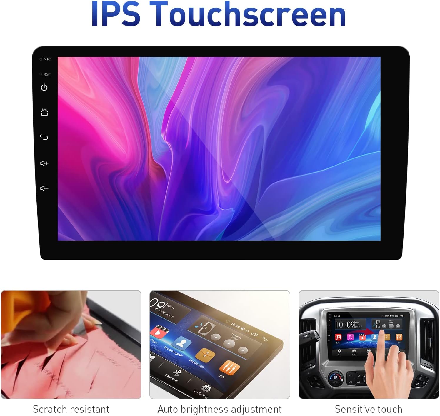 Android 10.0 Car Stereo with Carplay, Bluetooth, AHD Rear View Camera A568419