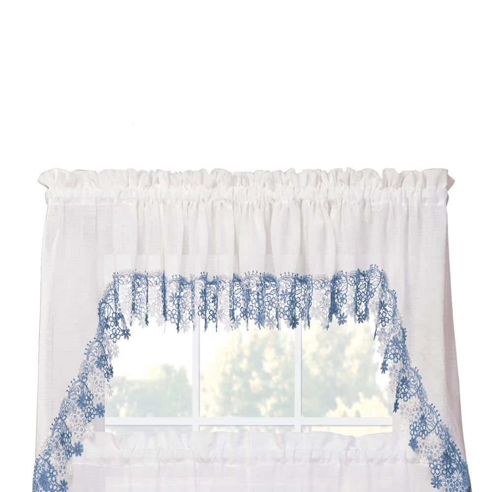 Blue Swag Valance S91191