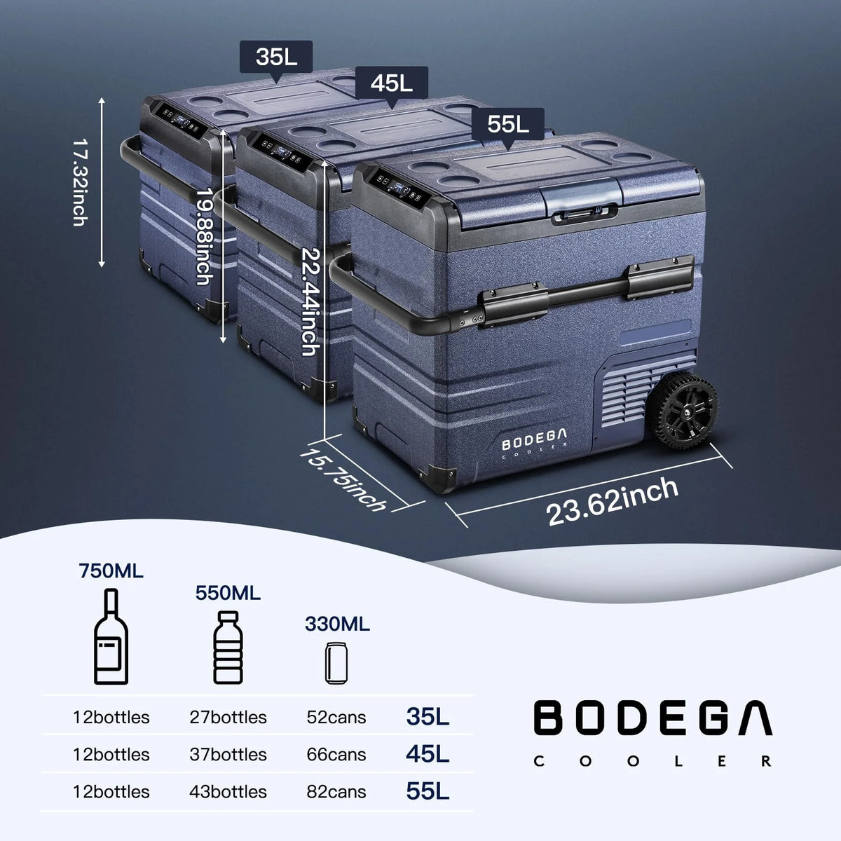 12 Volt 24V DC Portable Car Refrigerator Freezer 59 Quart I173209