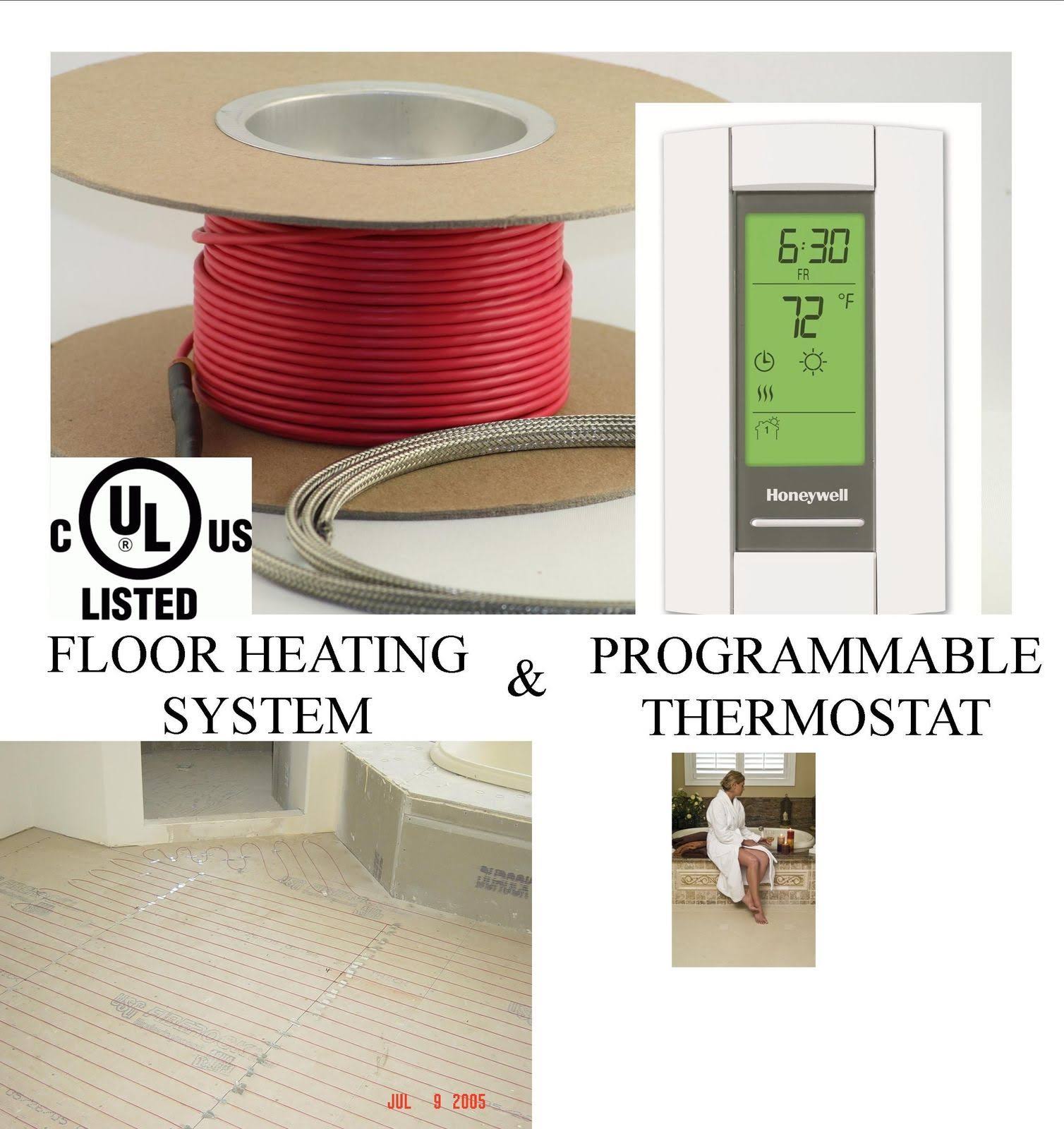 30 sqft Electric Radiant Floor Heat System with Digital Thermostat O910