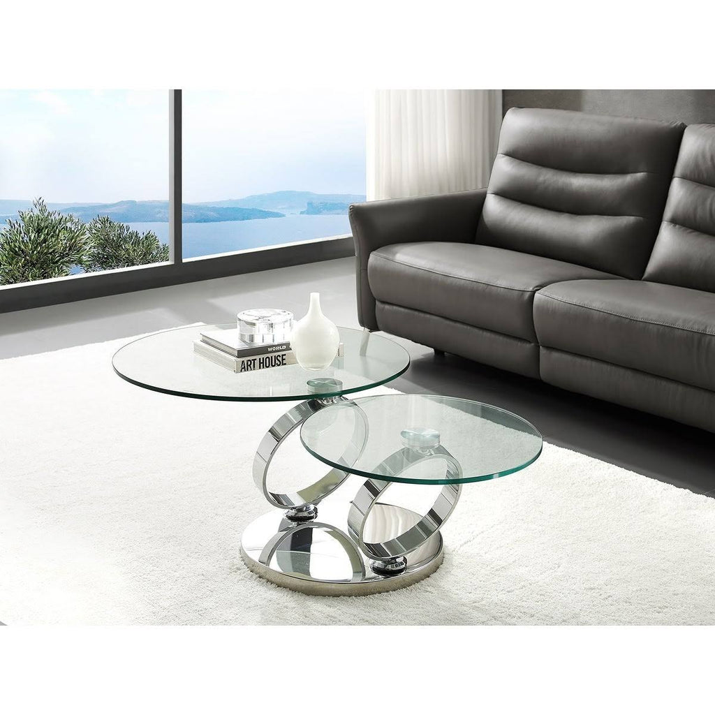 High Polished Stainless Steel Base Coffee Table A3646