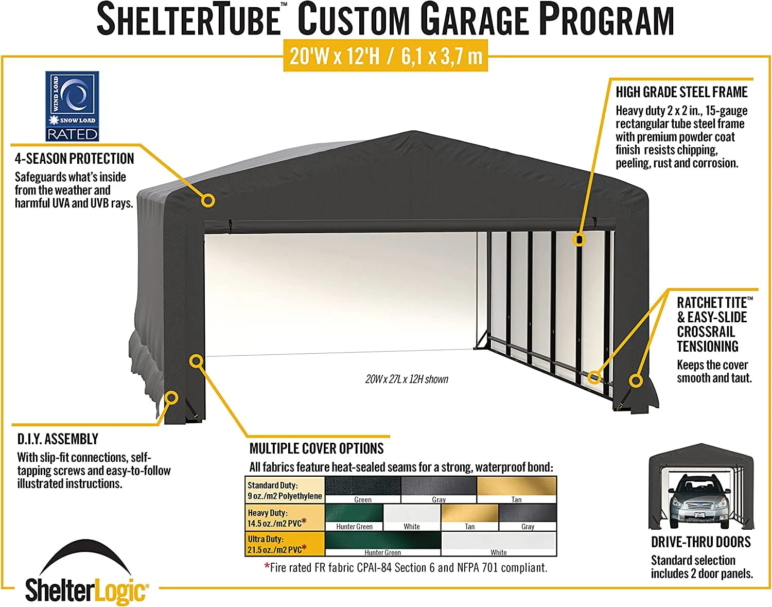 20x32x12 Gray Garage O3016