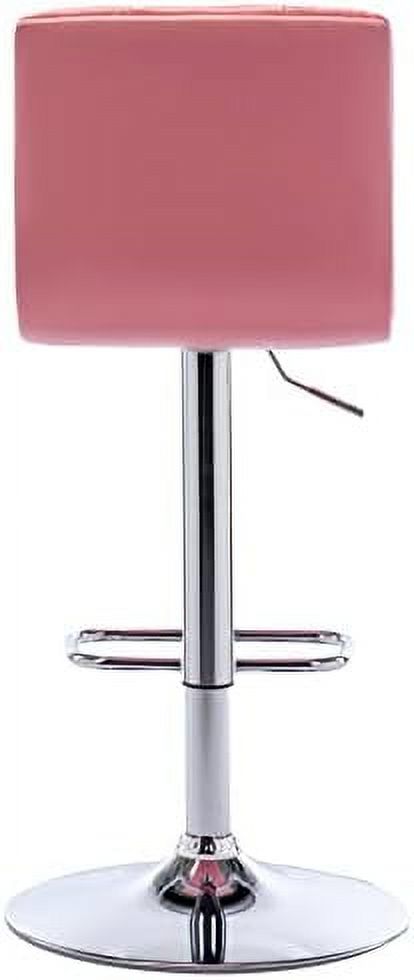 Tufted Adjustable PU Leather Swivel Barstools with Back Armless Counter Height Chairs H90303
