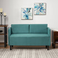 Dark Teal Fabric Loveseat R60121