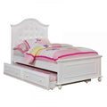 White Faux Leather Full Bed B488374