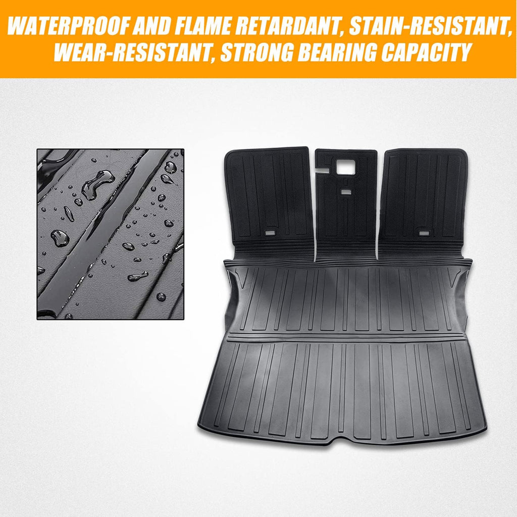 Trunk Mat Cargo Mat Back Seat Protector Rear Cargo Liner Mat with Backrest Mat Pack of 2 Q681