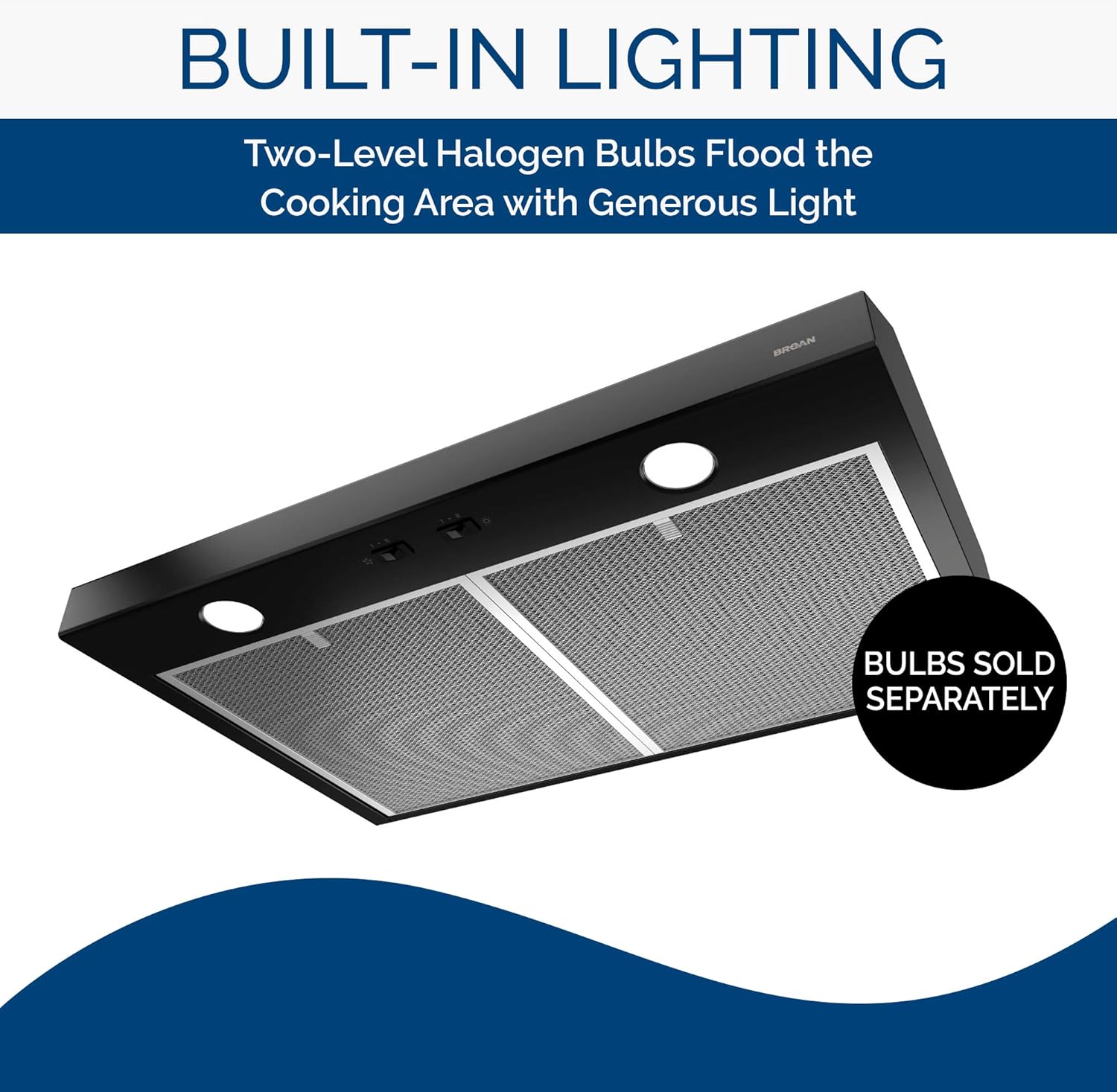 Black 36-inch Range Hood with Light and Exhaust Fan X33116