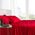 Red California King Bamboo Viscose Sheet Set X47839